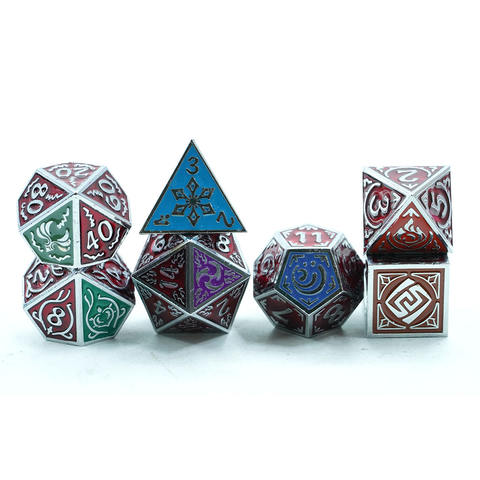 Creative Metal Dice Set with Genius Invokation