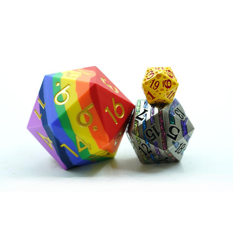 High Quality D20 Polyhedral Single Dice 50mm