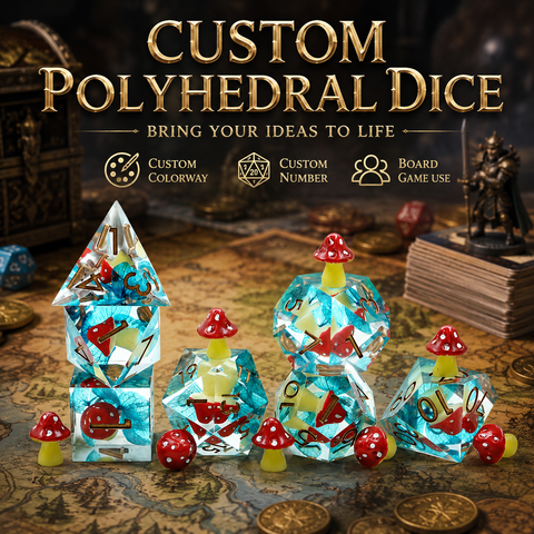 DND 16mm Resin Polyhedral D20 Dice Set