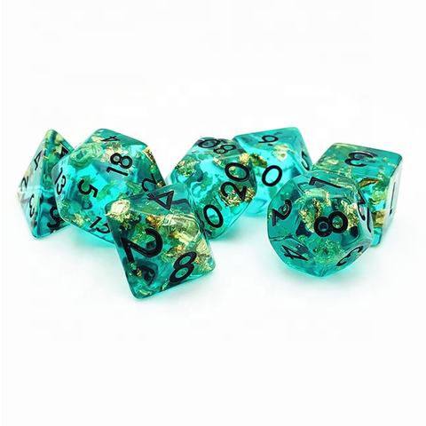 Custom Round Rpg Dice Set Polyhedral Resin