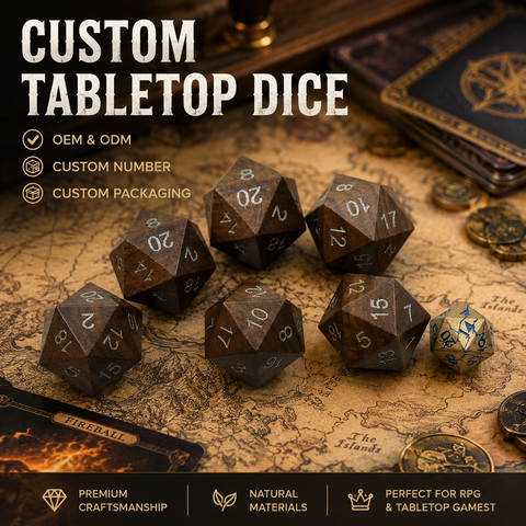 Wooden Dice Unique D D Dice D20