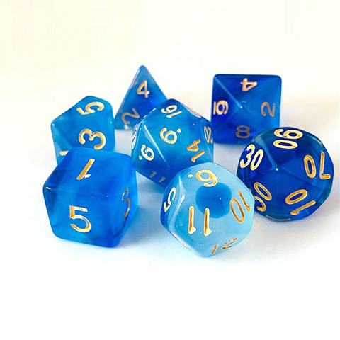 DND Polyhedral Acrylic Transparent Two Color Resin