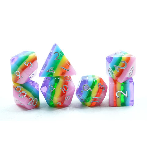 7 Pieces DND RPG Resin Dice Set