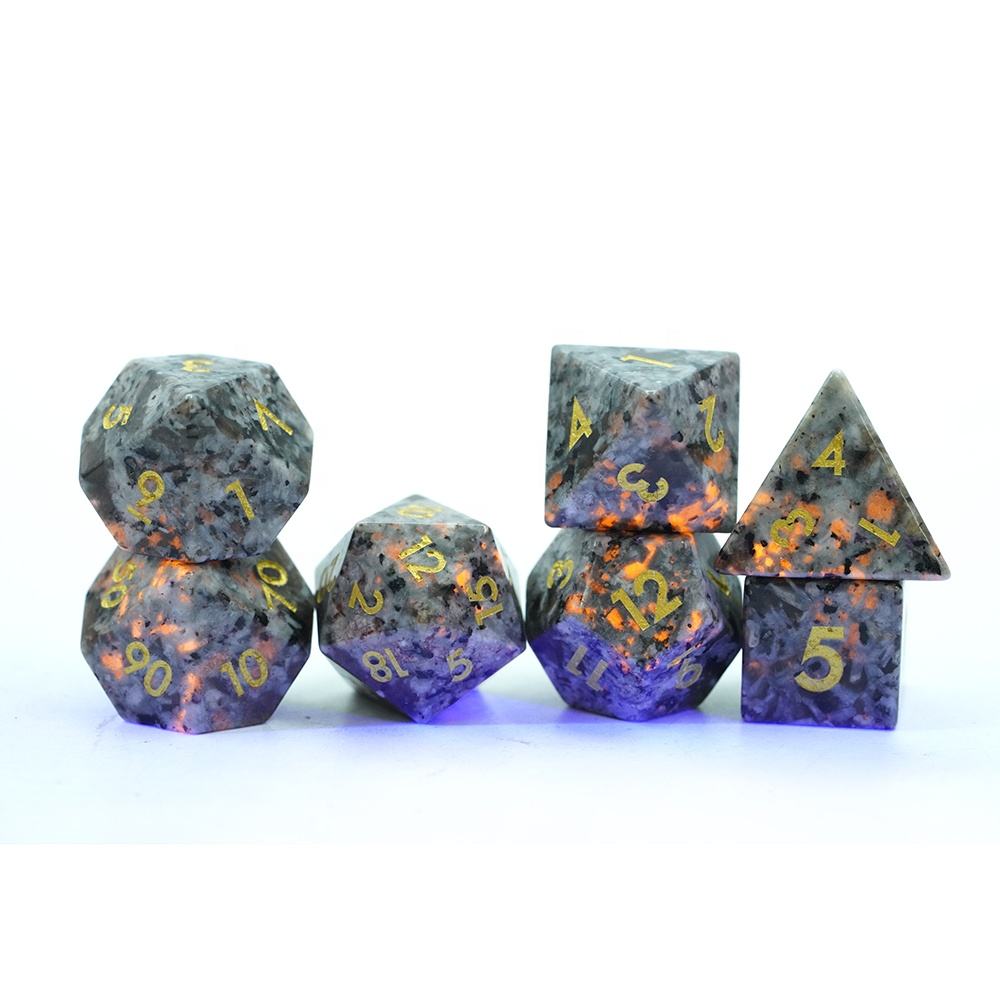 Natural Fire Stone D20