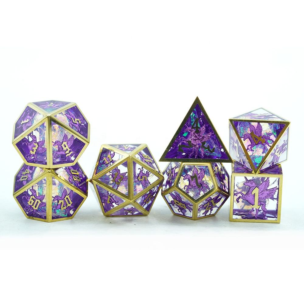 A finished YSDICE sharp-edge resin set